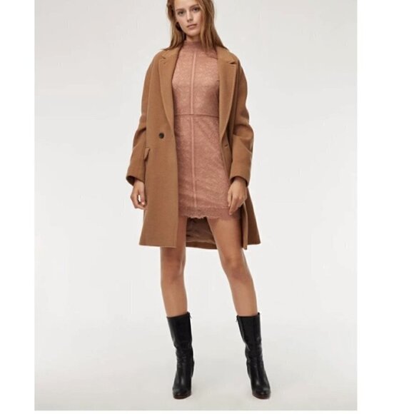 ARITZIA Wilfred Janvry Dress With Long Lace Sleeves Size 2 - Picture 1 of 16